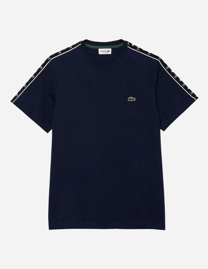 Lacoste Tape Jersey T-shirt in Navy
