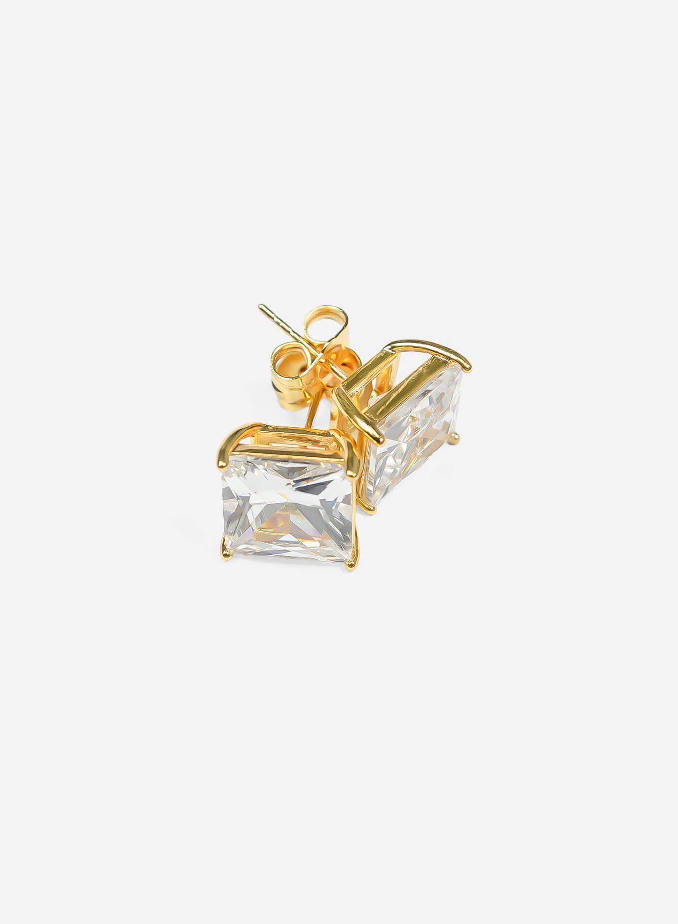 Princess Cut Stud Earrings