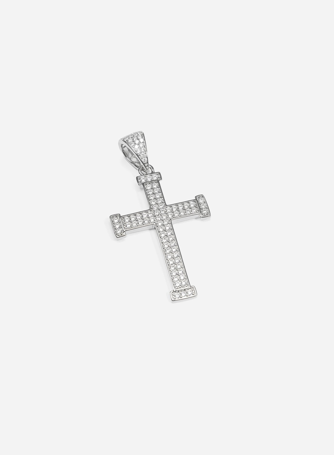 GD Cubic Zirconia Pave Cross Pendant
