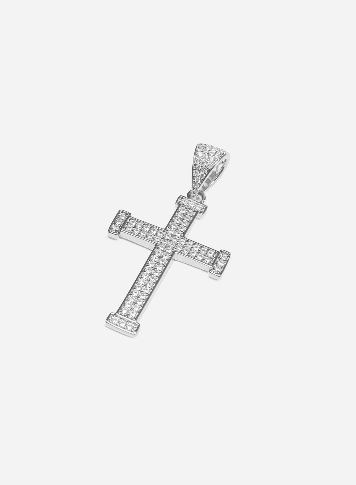 GD Cubic Zirconia Pave Cross Pendant