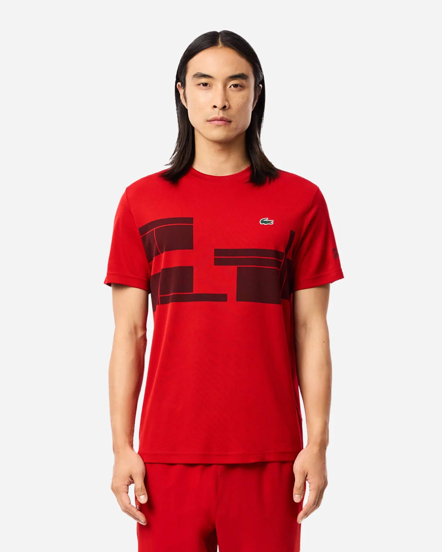 Lacoste ND On Court Pique Opera Expresso T-Shirt