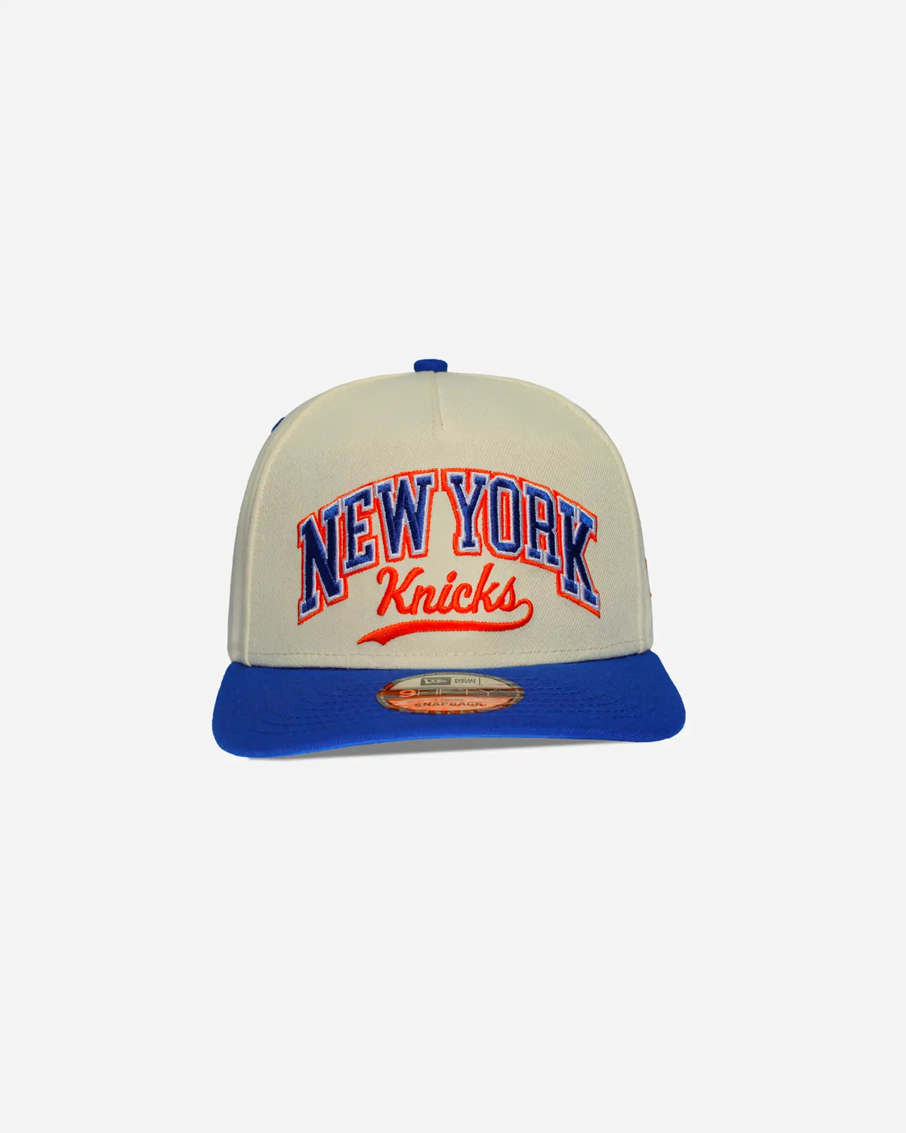 New Era 9Fifty A-Frame PC NBA Chrome 2Tone Script New York Knicks