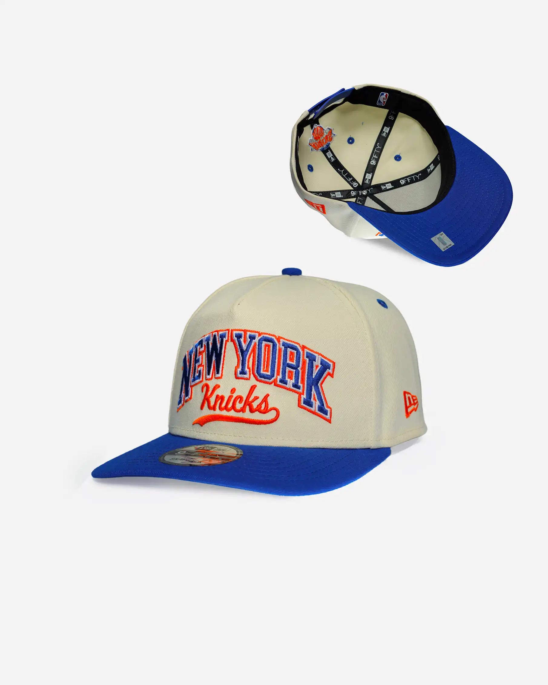New Era 9Fifty A-Frame PC NBA Chrome 2Tone Script New York Knicks