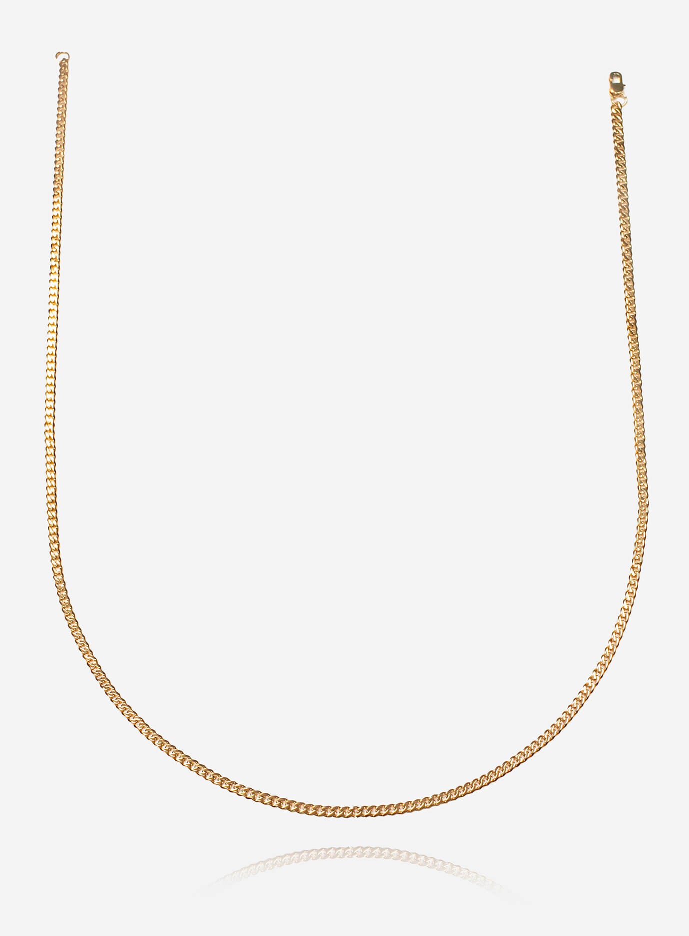 GD Cuban Stainless Steel Chain 3.5mm x 50cm Gold Plated