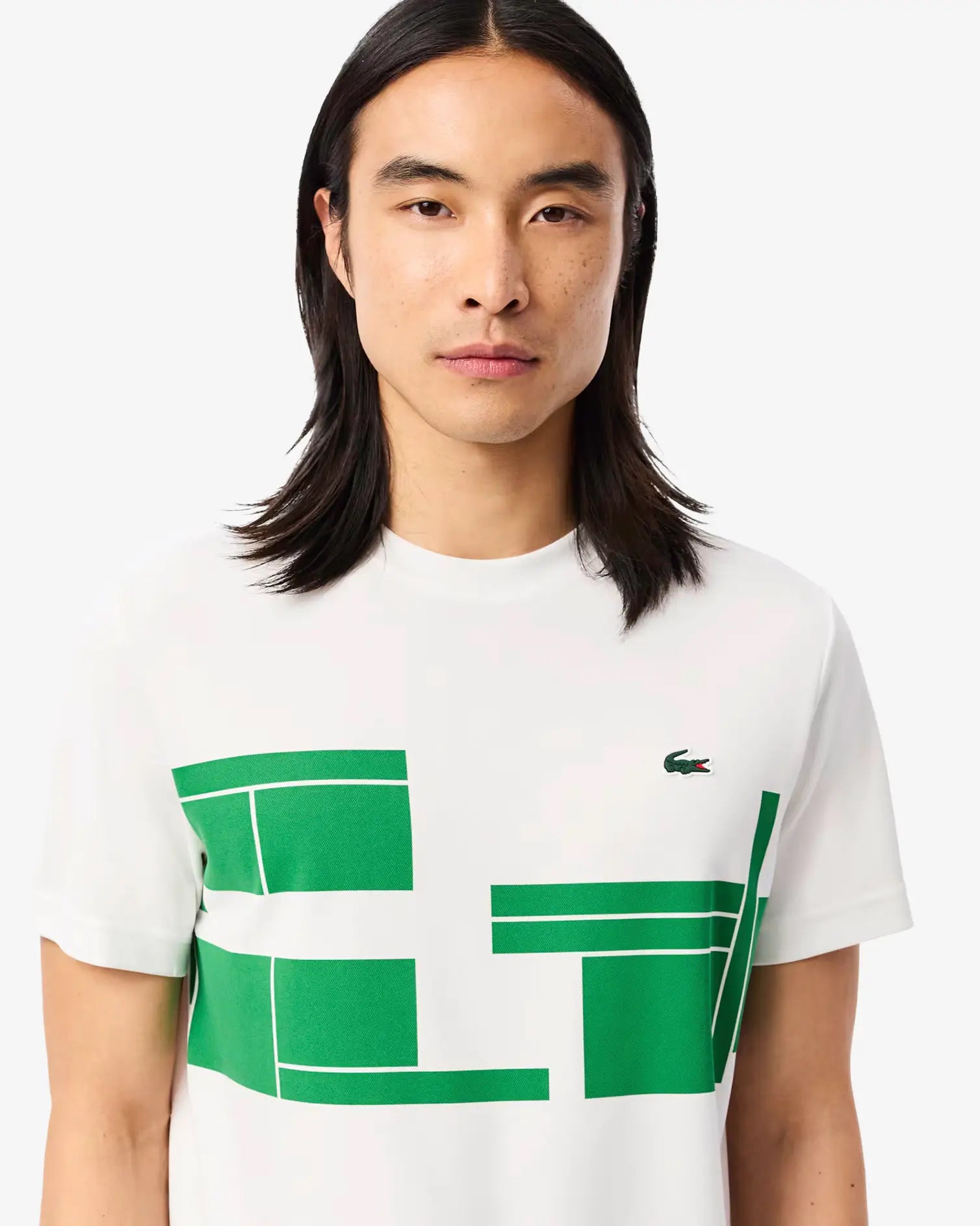 Lacoste Tennis X De Novak Djokovic Ultra-Dry Men's T-Shirt - White/Green