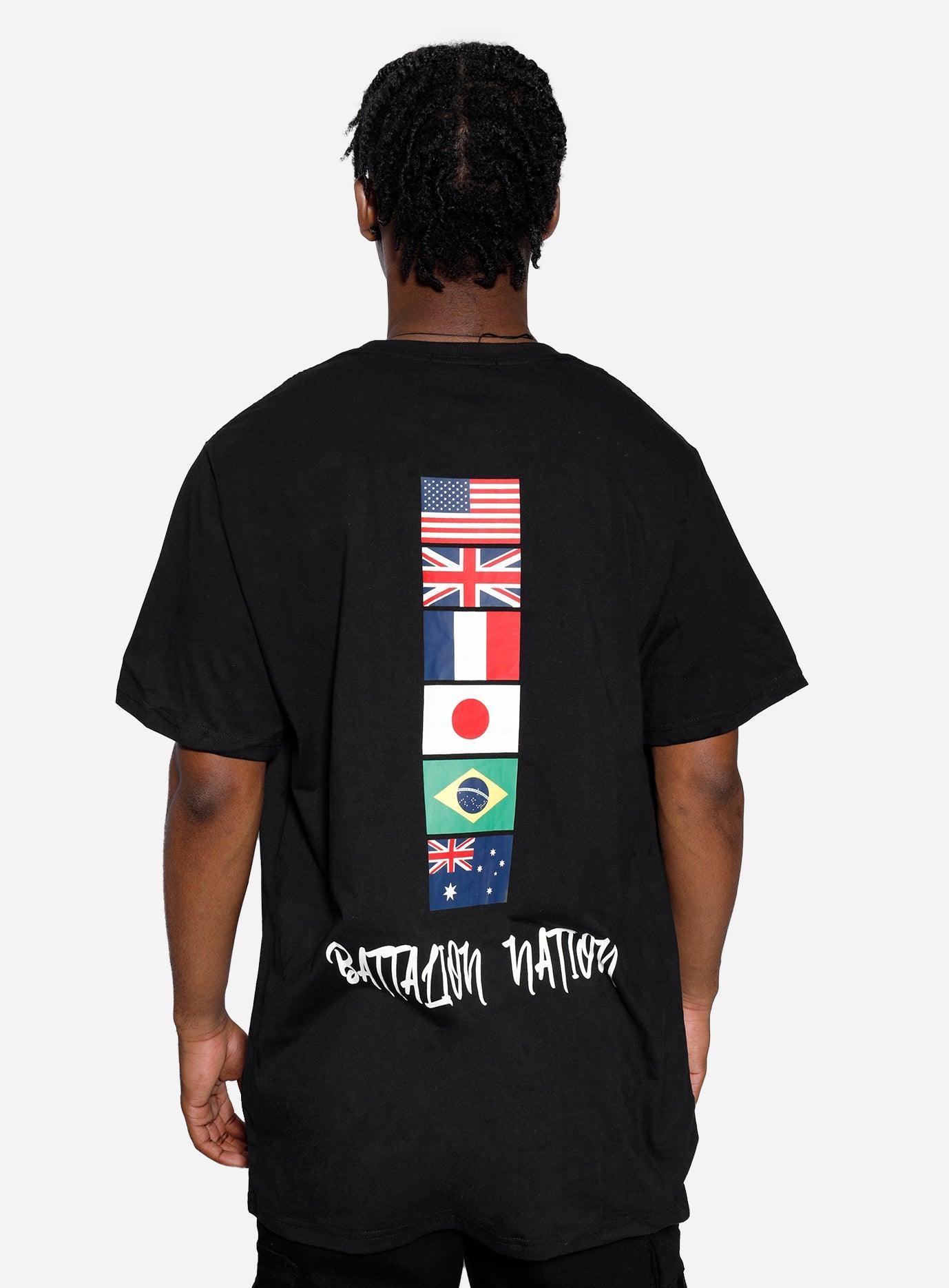 Battalion Nation Battalion Nation Flag Round Neck T-Shirt - Challenger Streetwear