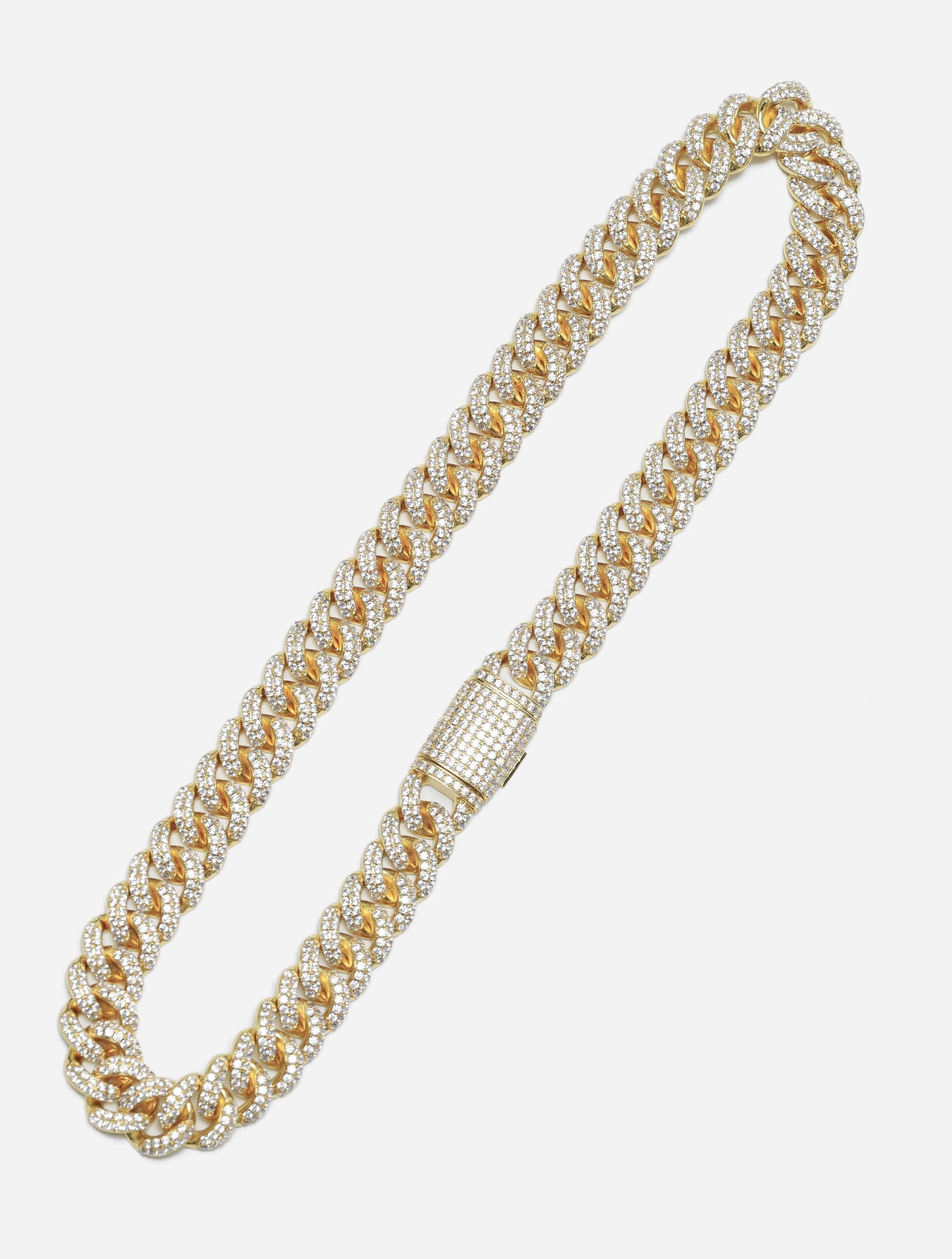 Gracias Dios Cuban Link Diamond 18 15MM Chain - Challenger Streetwear
