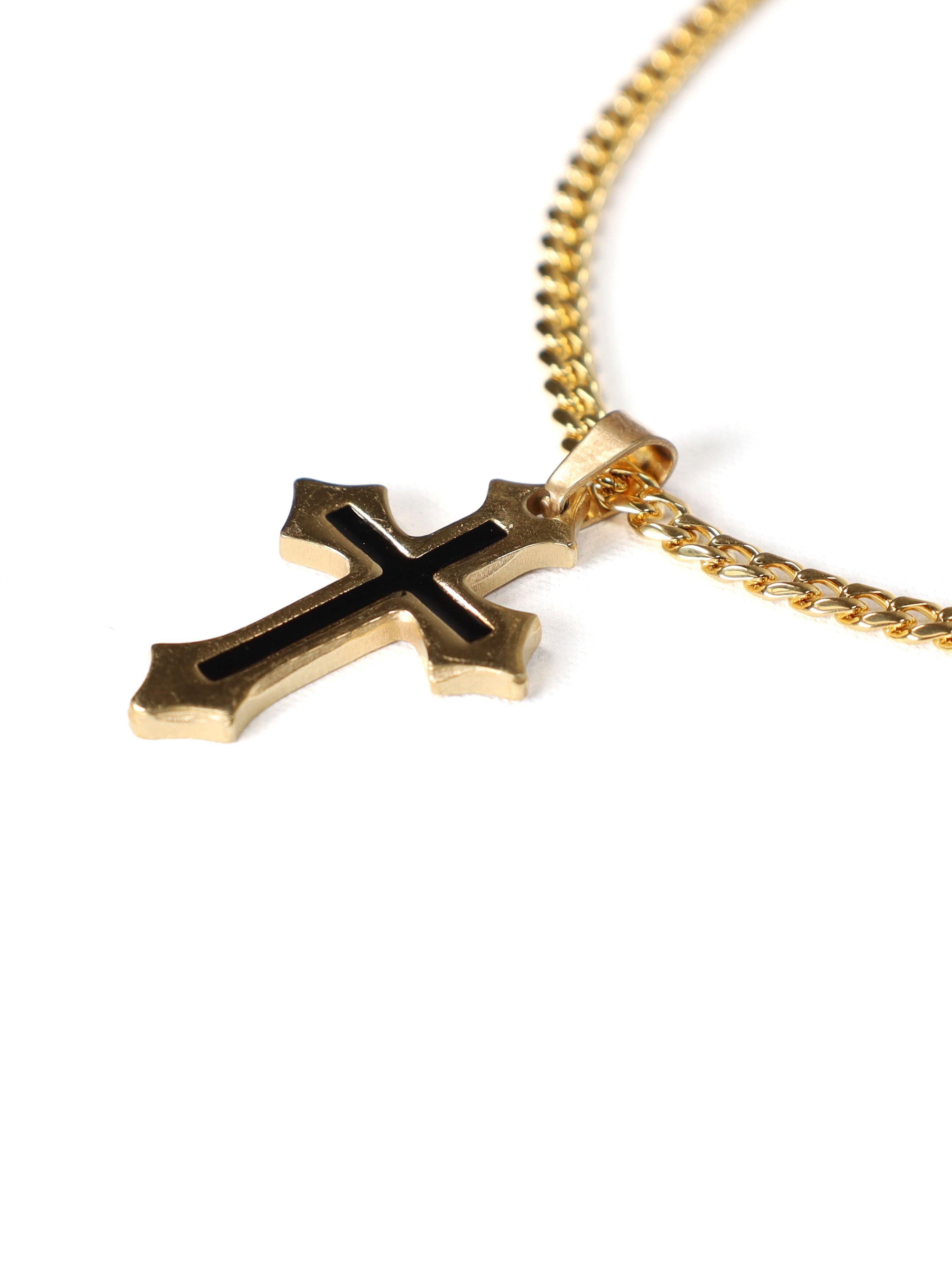 Gracias Dios Generic Gold Cross Pendant - Challenger Streetwear