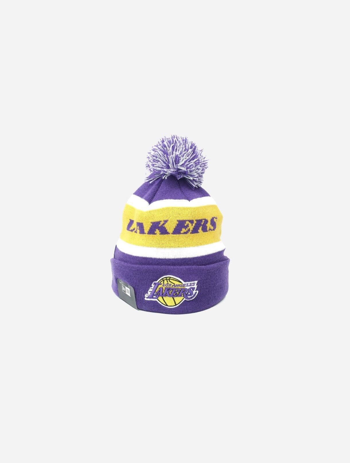 Los Angeles Lakers Wordmark Medium Knit Pom Beanie