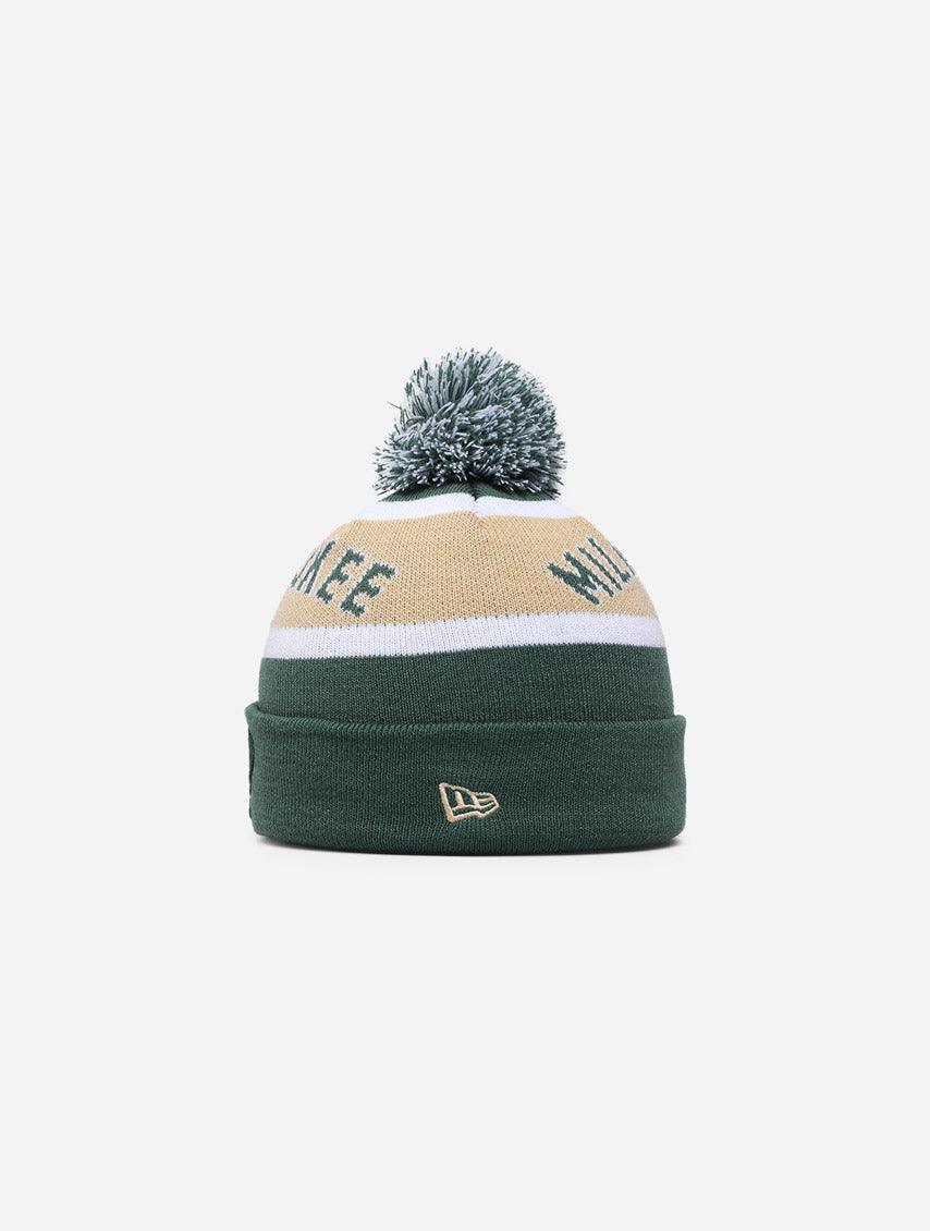 New Era Milwaukee Bucks Knit Medium Pom Beanie - Challenger Streetwear