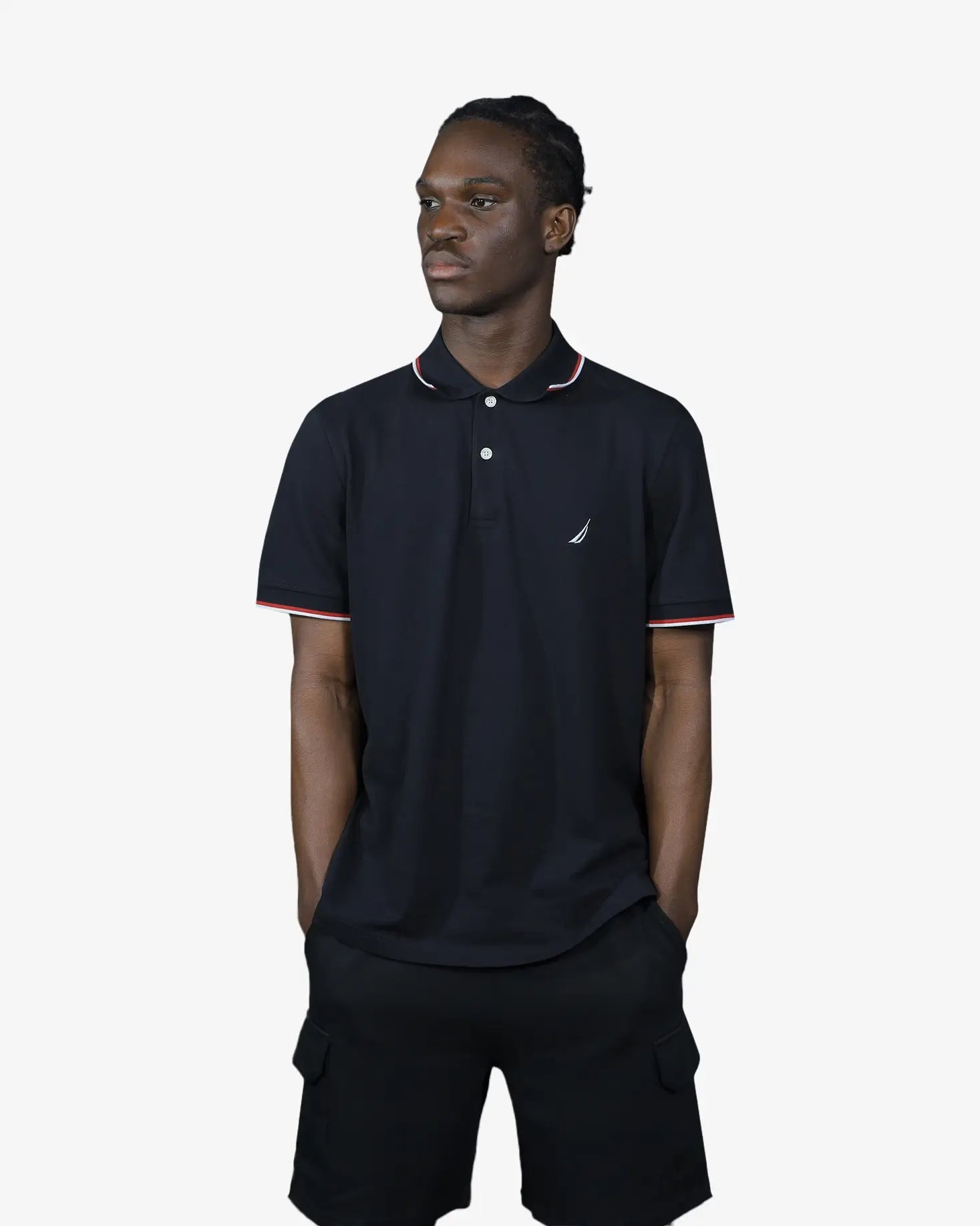 Nautica Regular Fit Tipped Short Sleeve Polo Shirt
