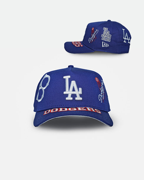Dodgers All Over Logos 9FORTY Snapback
