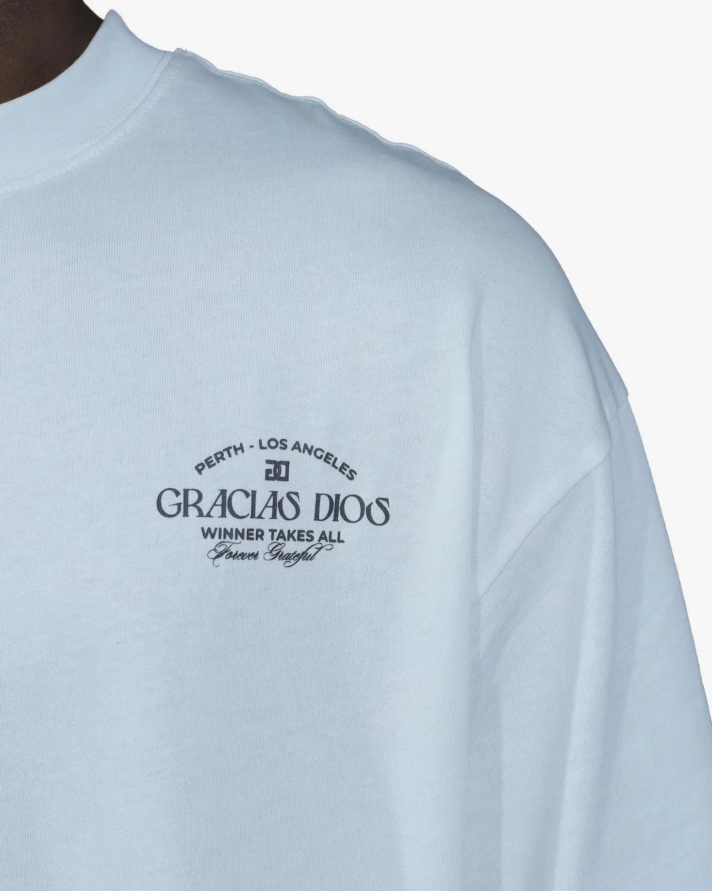 Gracias Dios White Essential Oversized T-Shirt