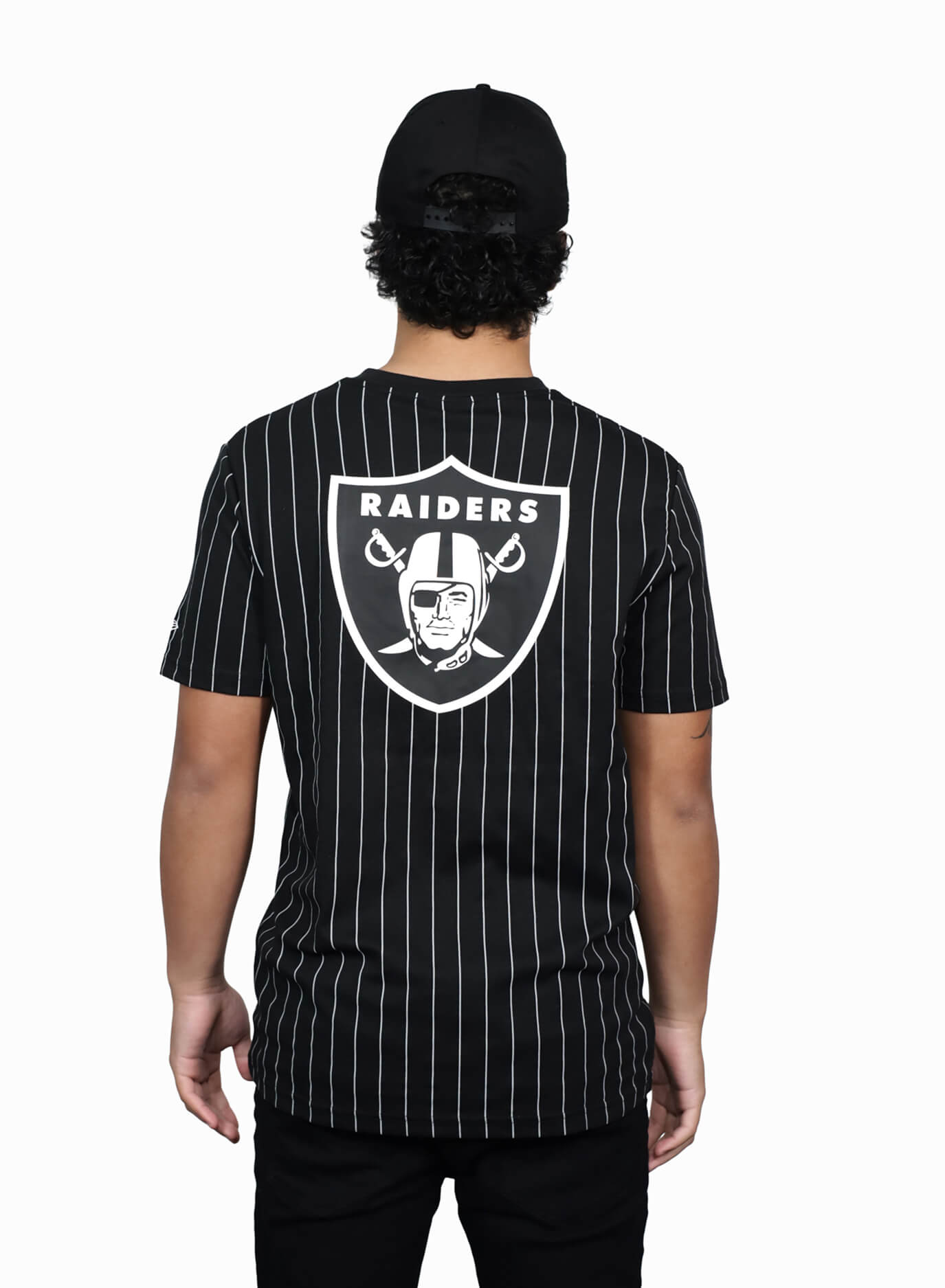 Las Vegas Raiders Pinstripe Graphic Oversized T-Shirt