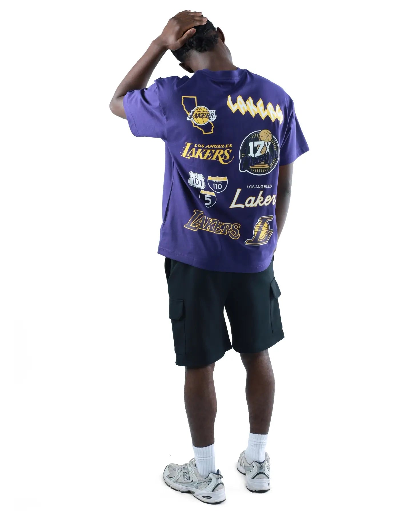 Los Angeles lakers Repeat NBA Logo Oversized T-Shirt