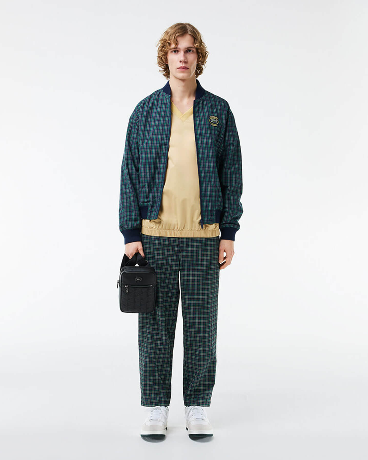 Lacoste Leather Monogram Satchel