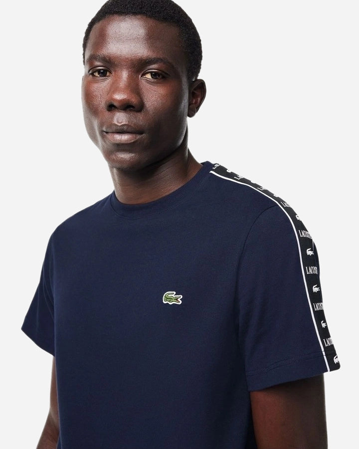Lacoste Navy Tape Jersey T-Shirt

