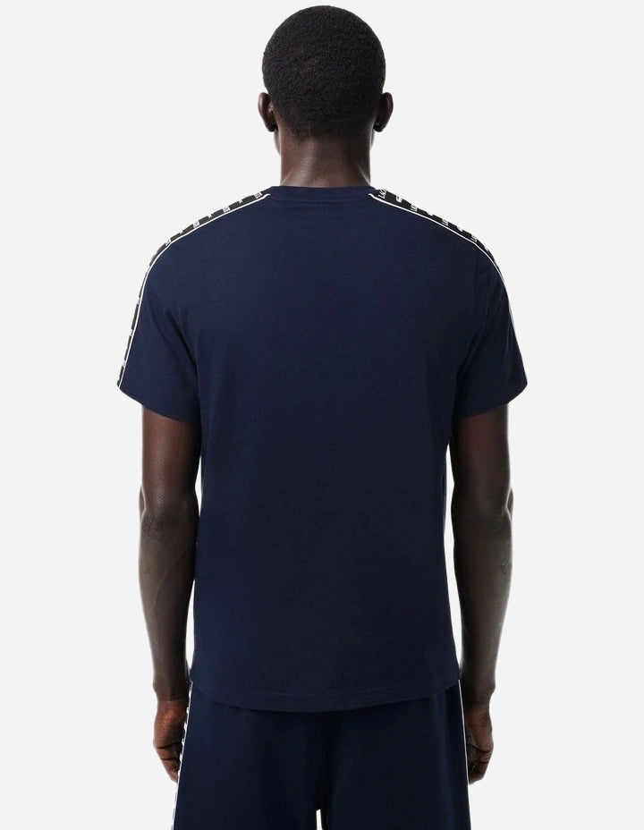 Lacoste Navy Tape Jersey T-Shirt

