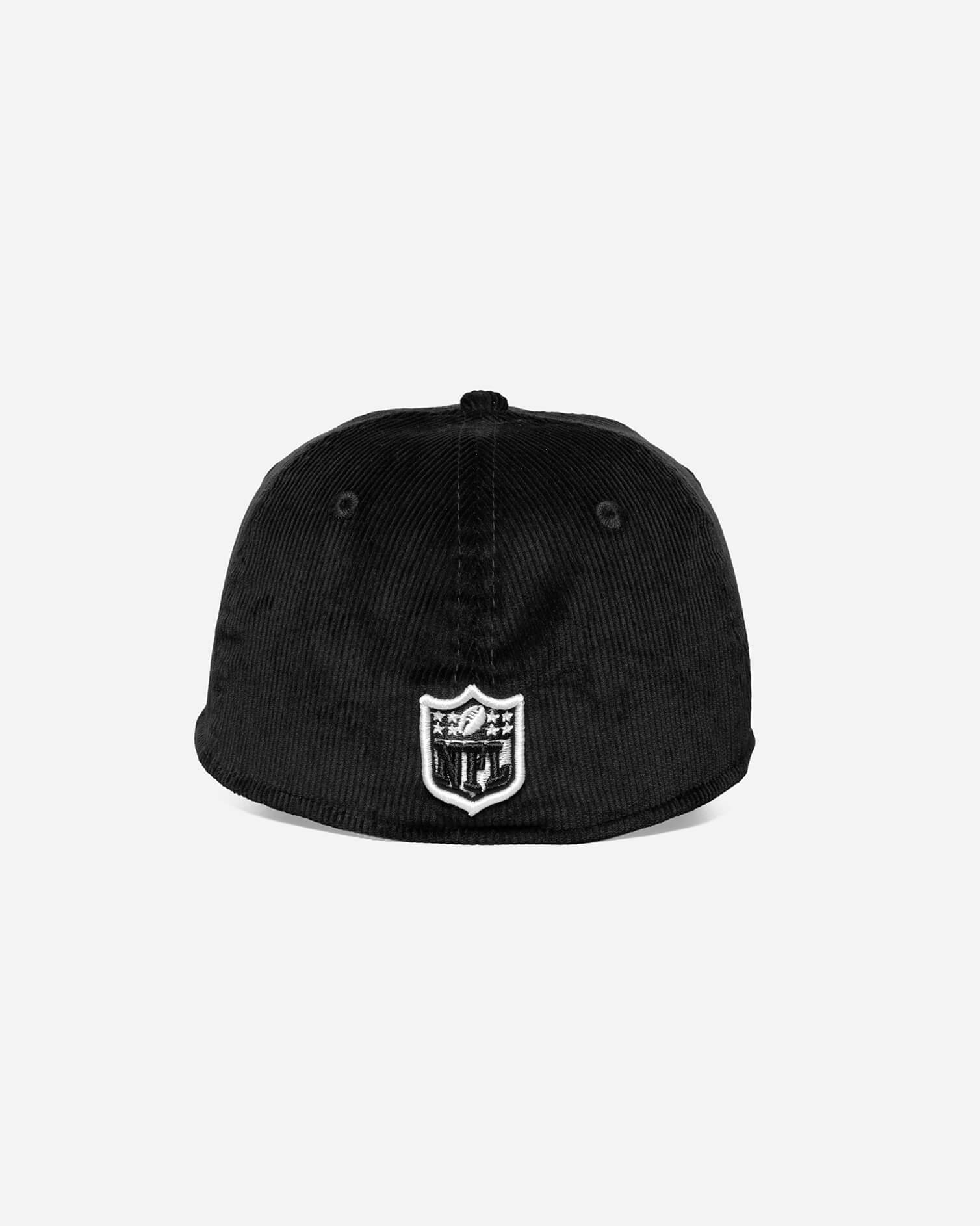 Las Vegas Raiders Black Cord Fitted Cap

