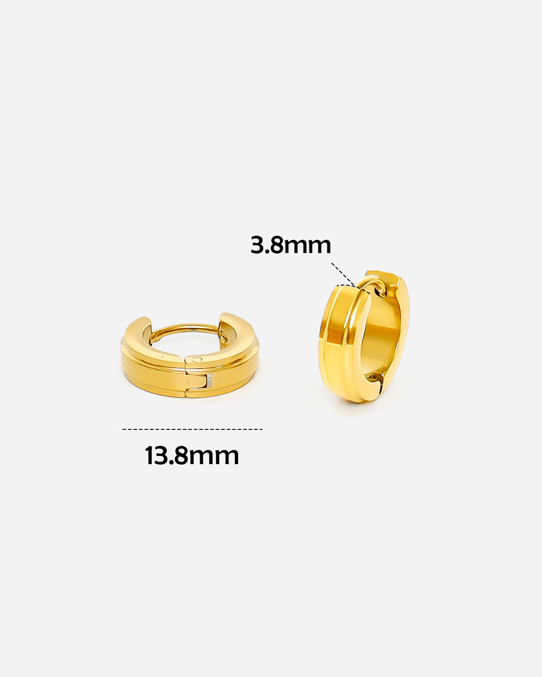 GD Circle Hoop Earrings Gold Plated