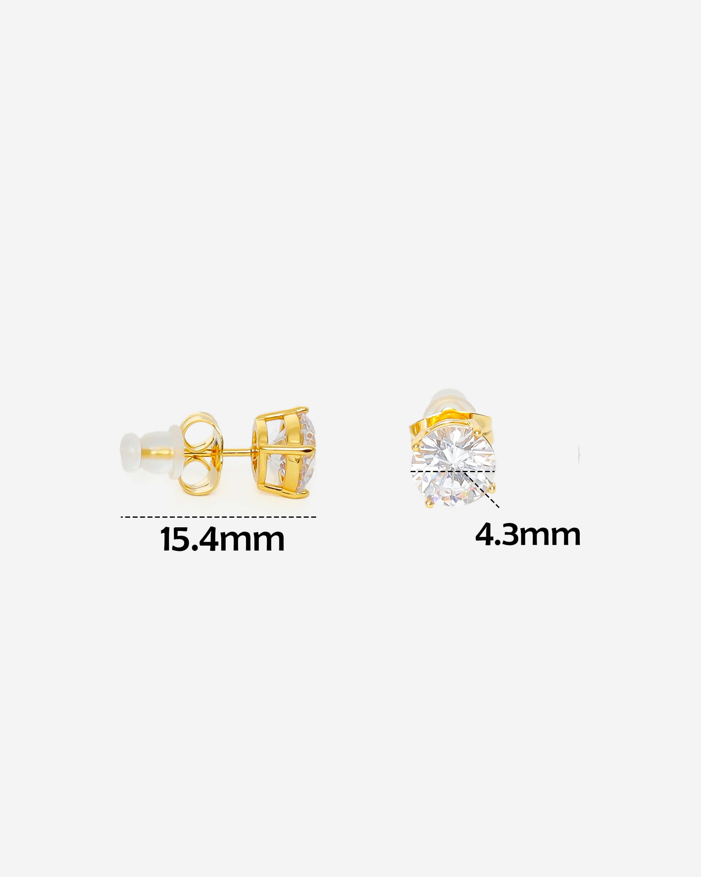 GD Hexagon Circle Gold Plated Earrings