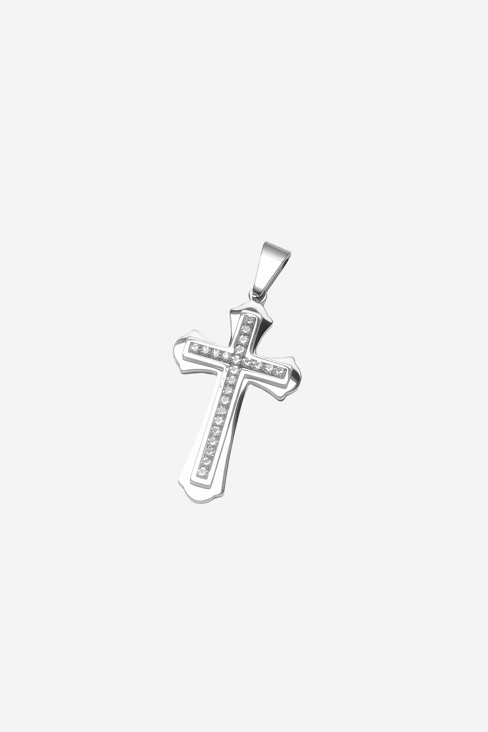 Diamante Center Cross Pendant