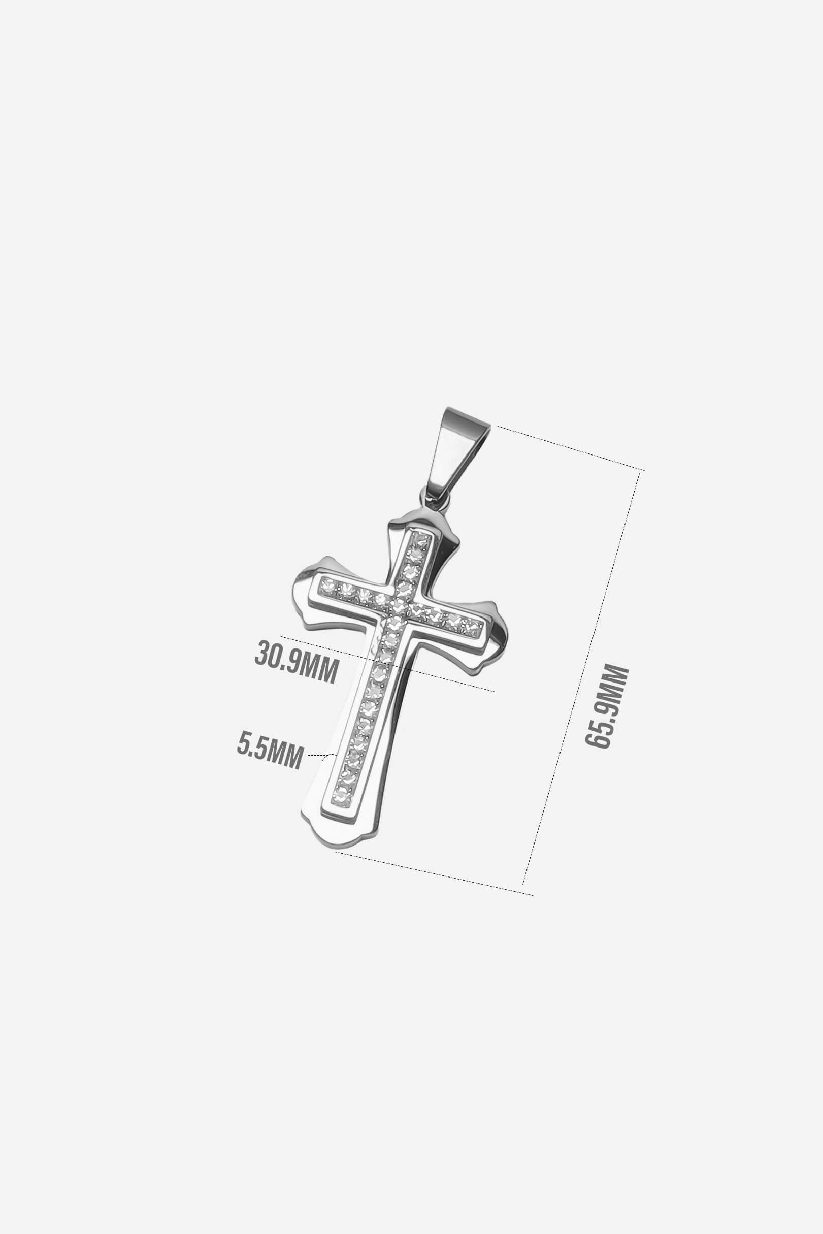 Diamante Center Cross Pendant