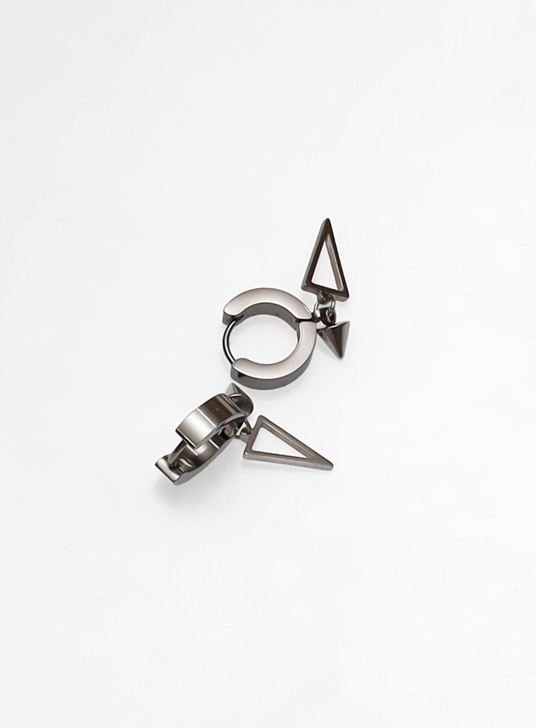 GD Punk Triangle Dangle Drop Earrings