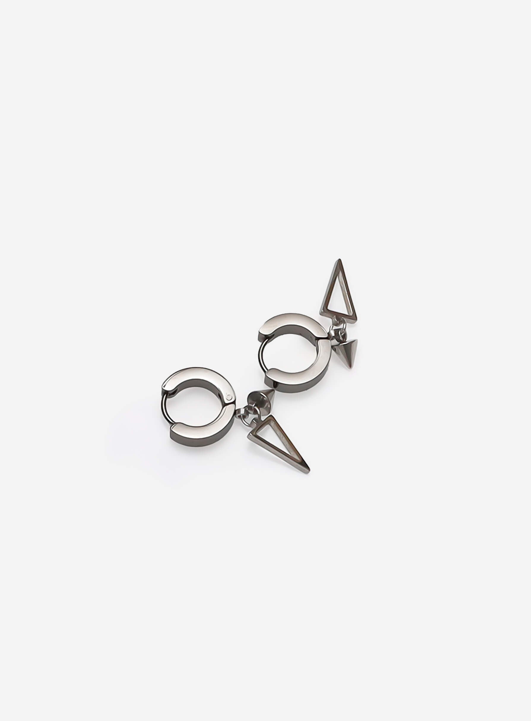 GD Punk Triangle Dangle Drop Earrings