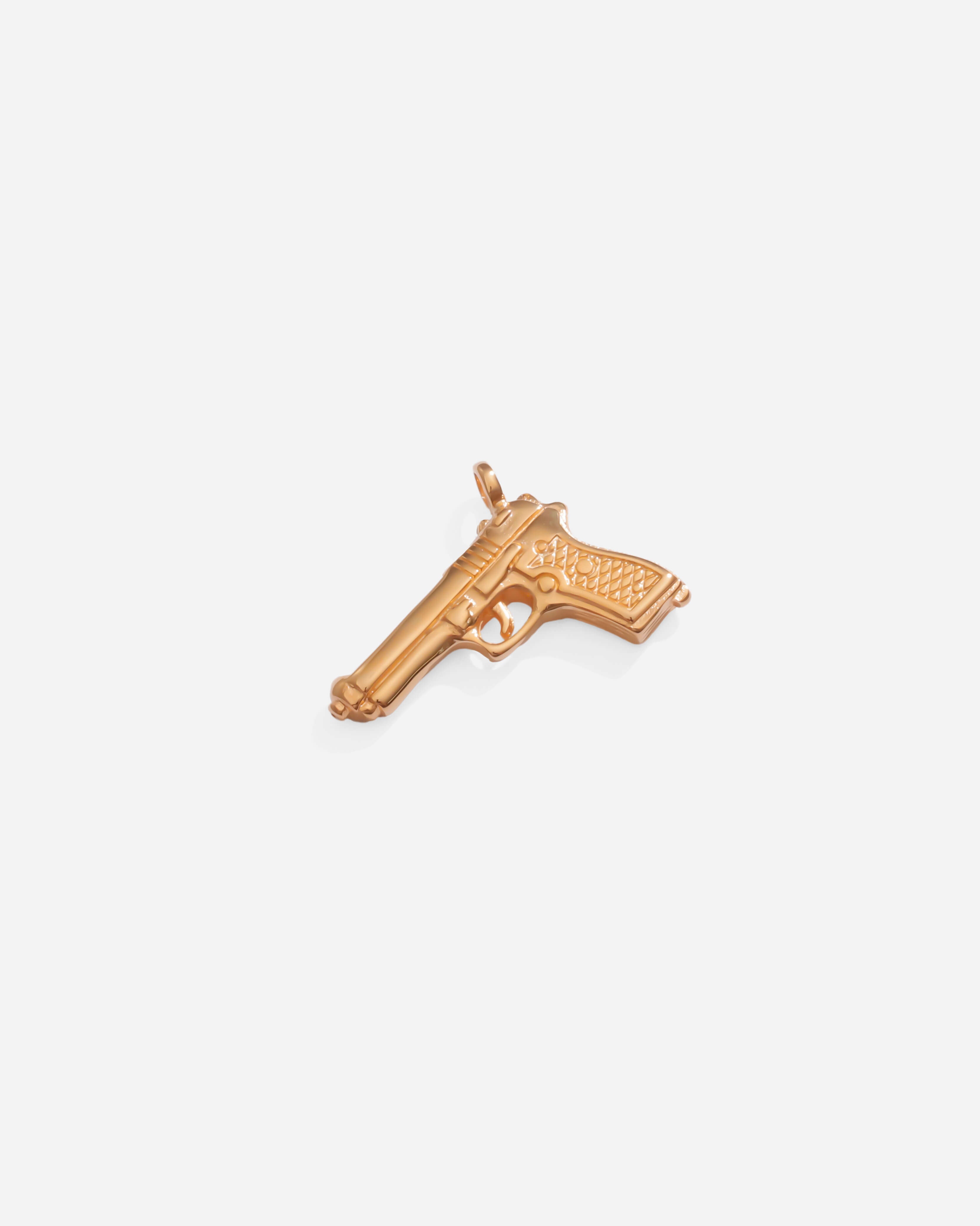 Mini Pistol Gun Pendant Gold Plated