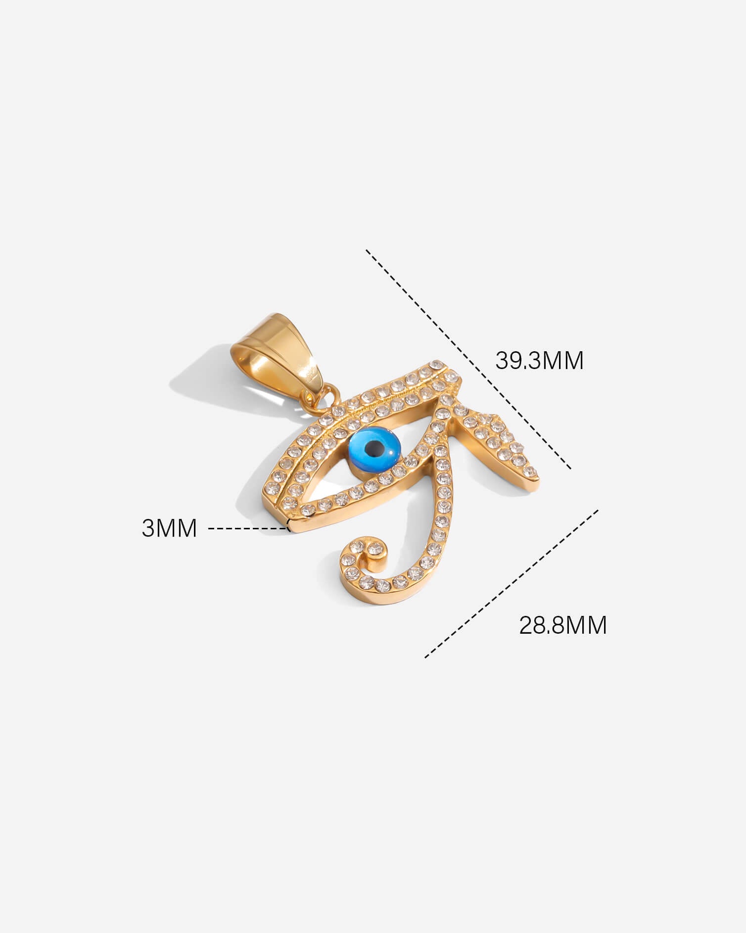 GD Eye of Horus Cubic Zirconia Pendant Gold Plated