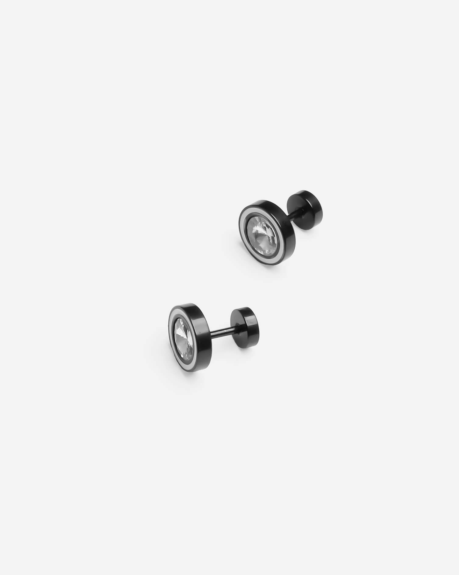 Round Stud Midnight Earring 10mm