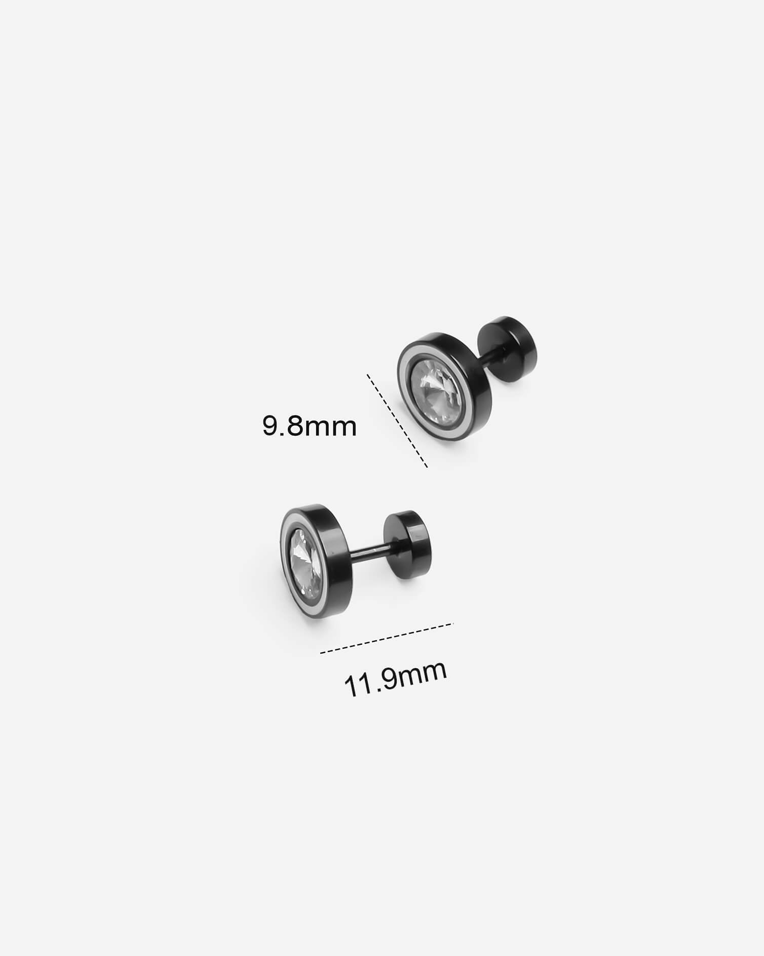 Round Stud Midnight Earring 10mm