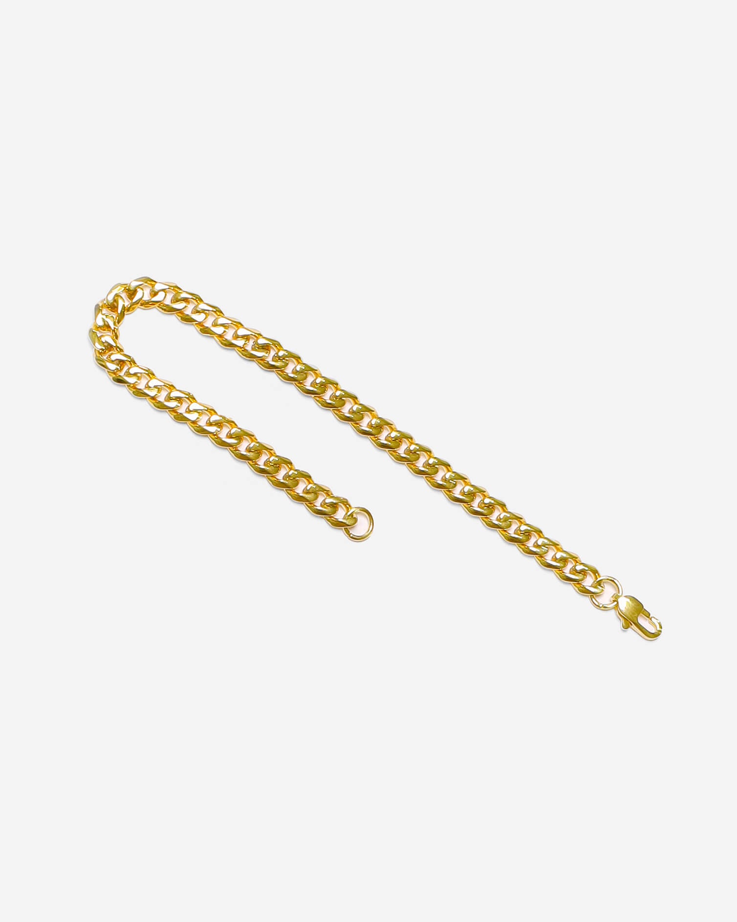 GD Cuban Bracelet Stainless Steel 5.5MMX6 Inch Gold Plated