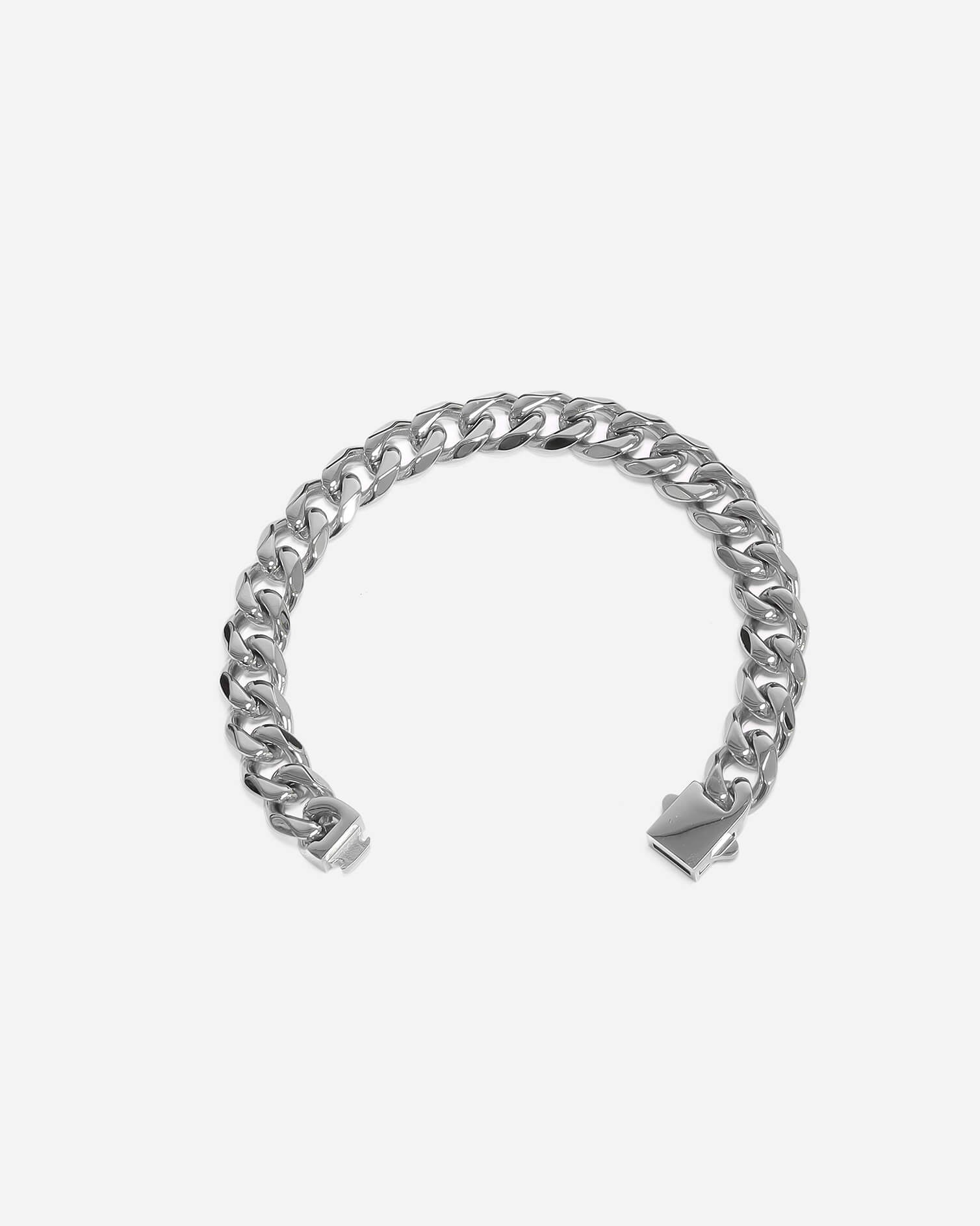 GD Cuban Bracelet Stainless Steel 22k White Gold vermeil