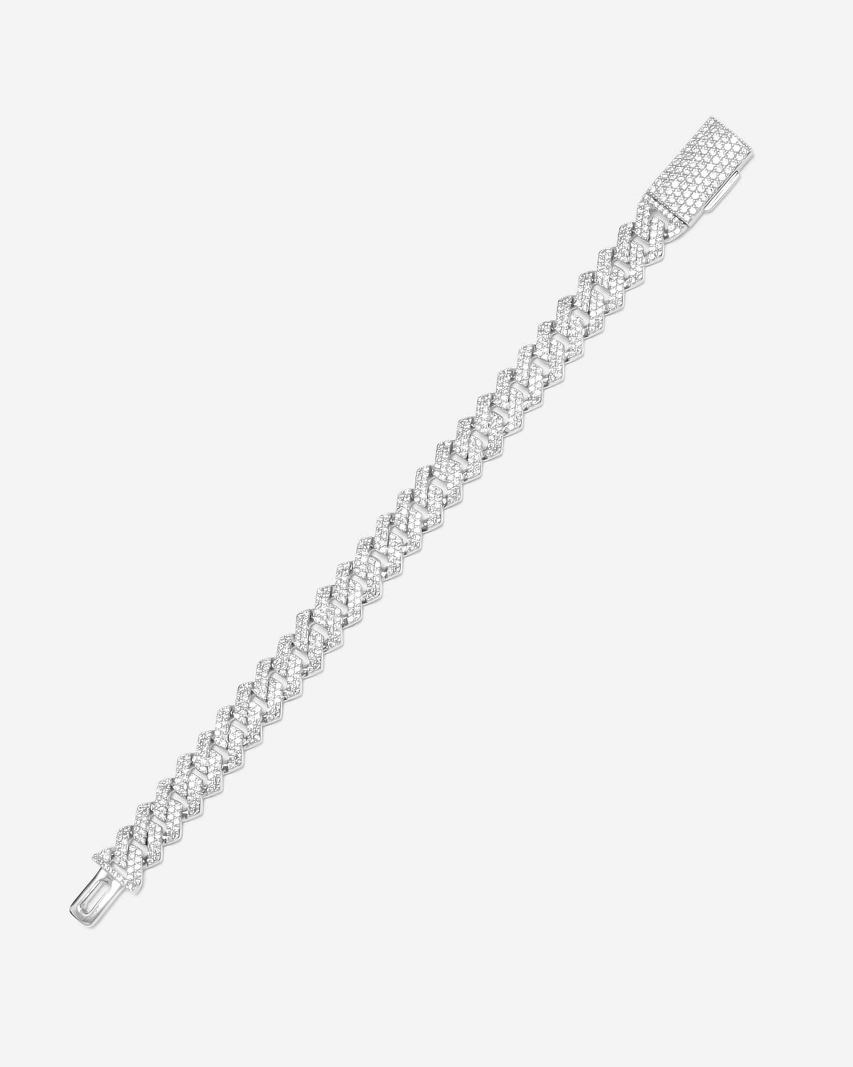 Gd Ice GD Ice Cubic Zirconia Bracelet White Silver Plated