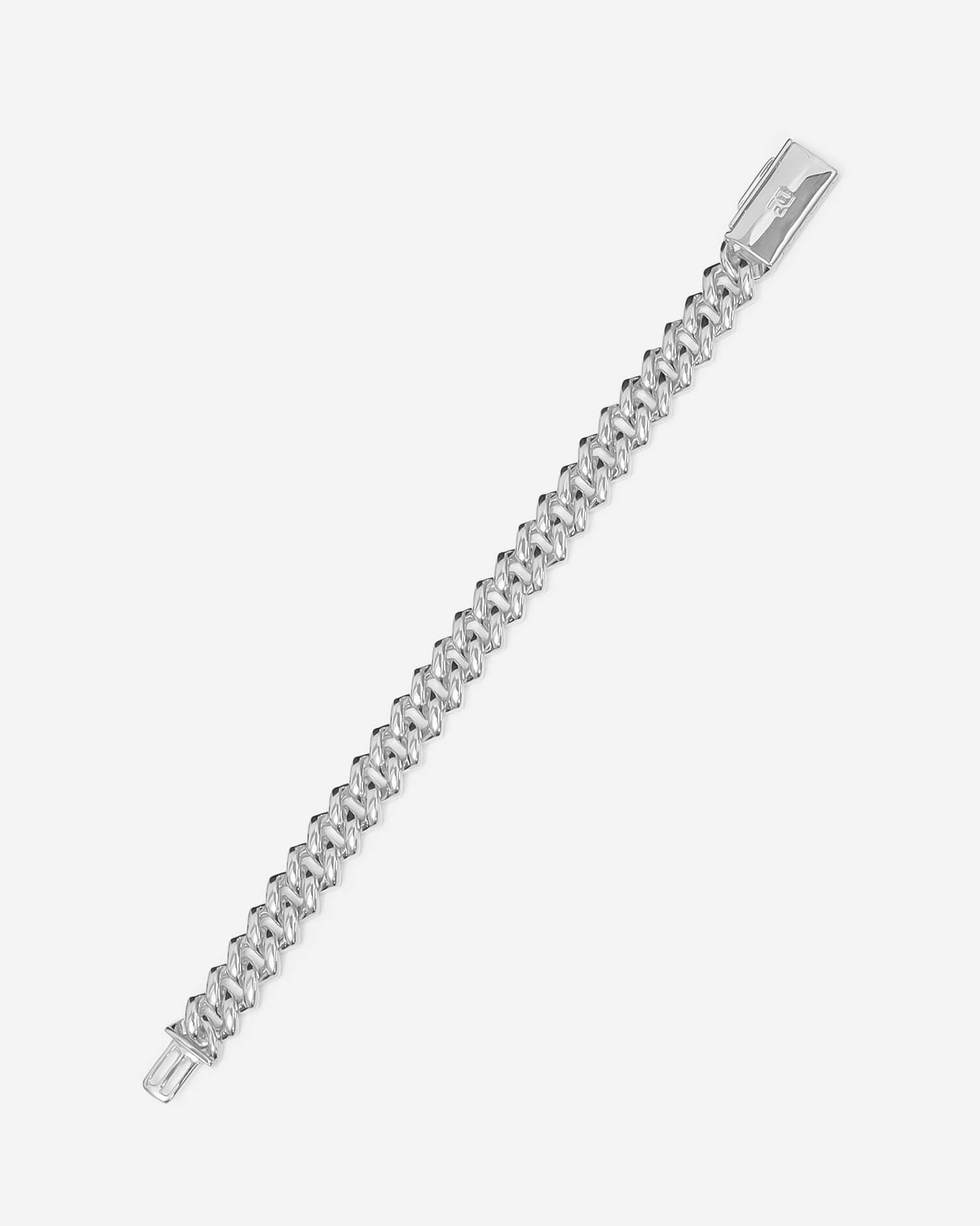 GD Ice Cubic Zirconia Bracelet White Silver Plated