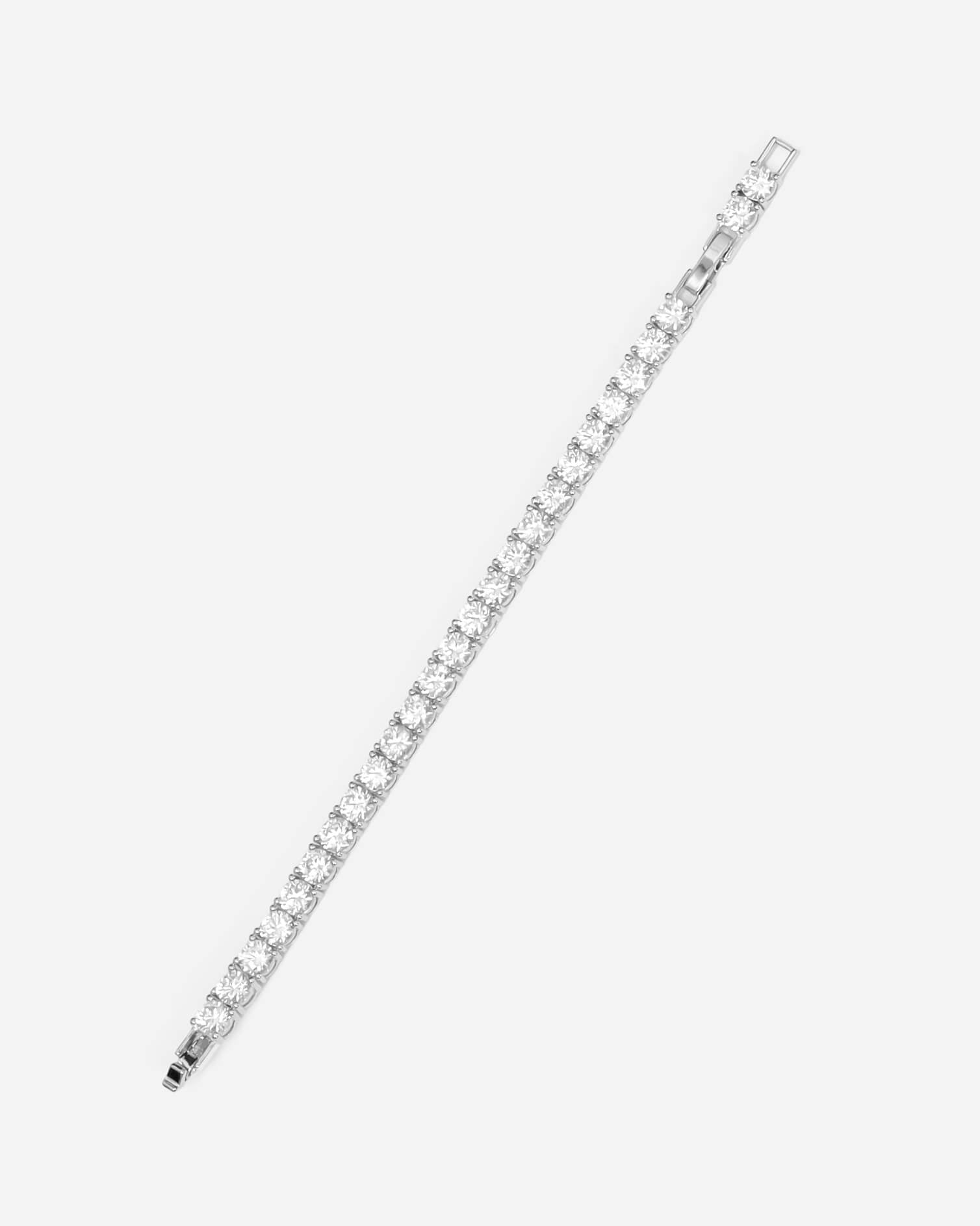 GD Tennis Cubic Zirconia Bracelet 7.5Inch White Gold Plated