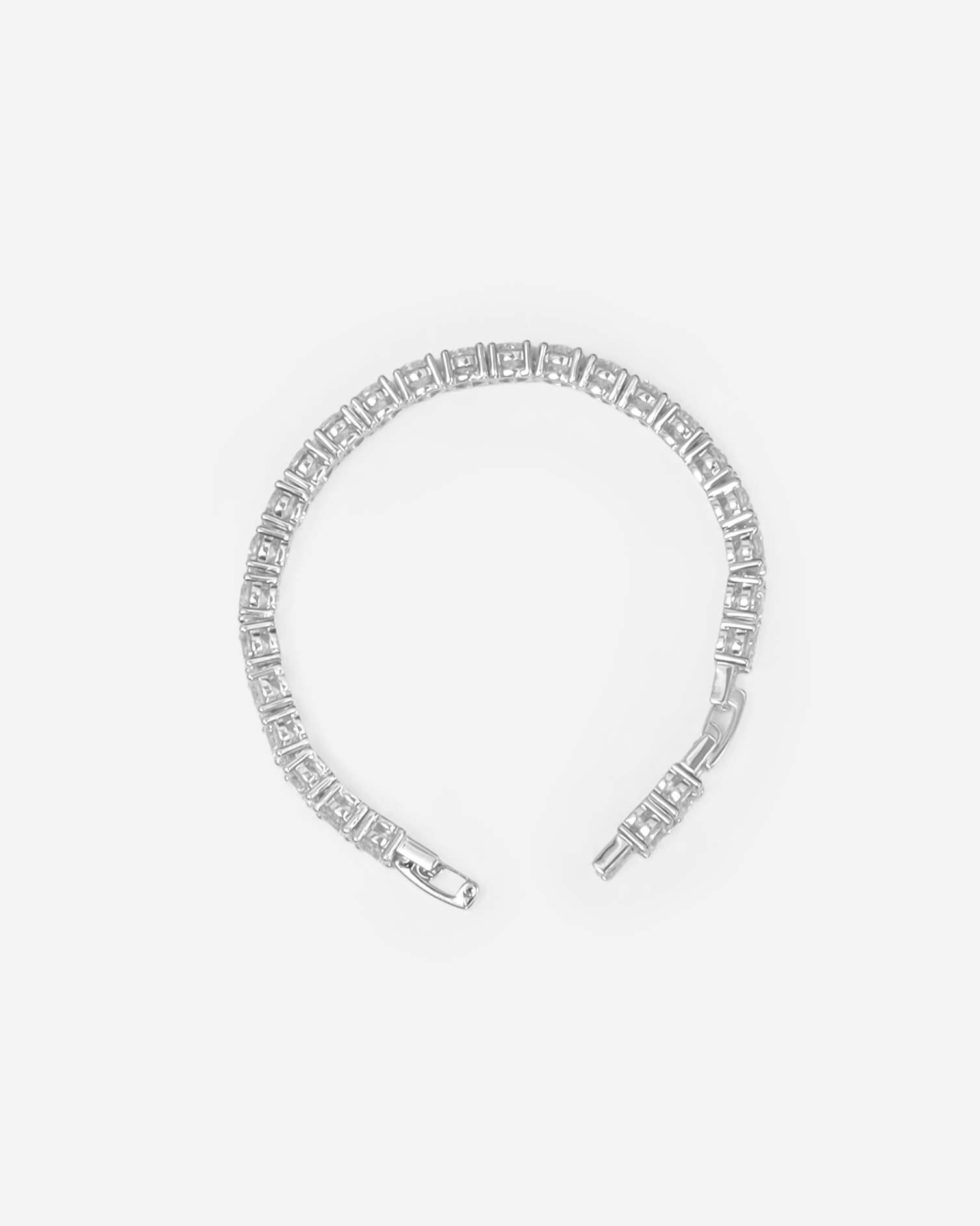 GD Tennis Cubic Zirconia Bracelet White Gold Plated