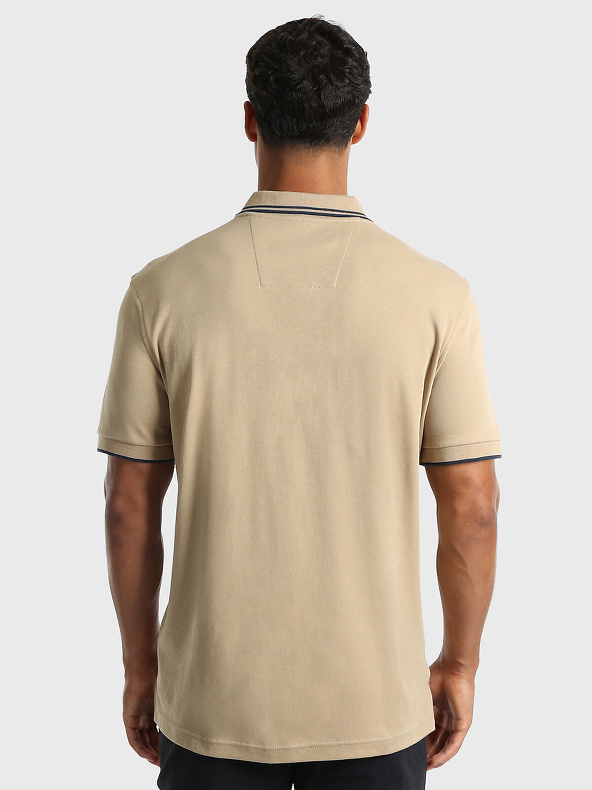 Nautica Classic Fit Tipped Polo Military Tan