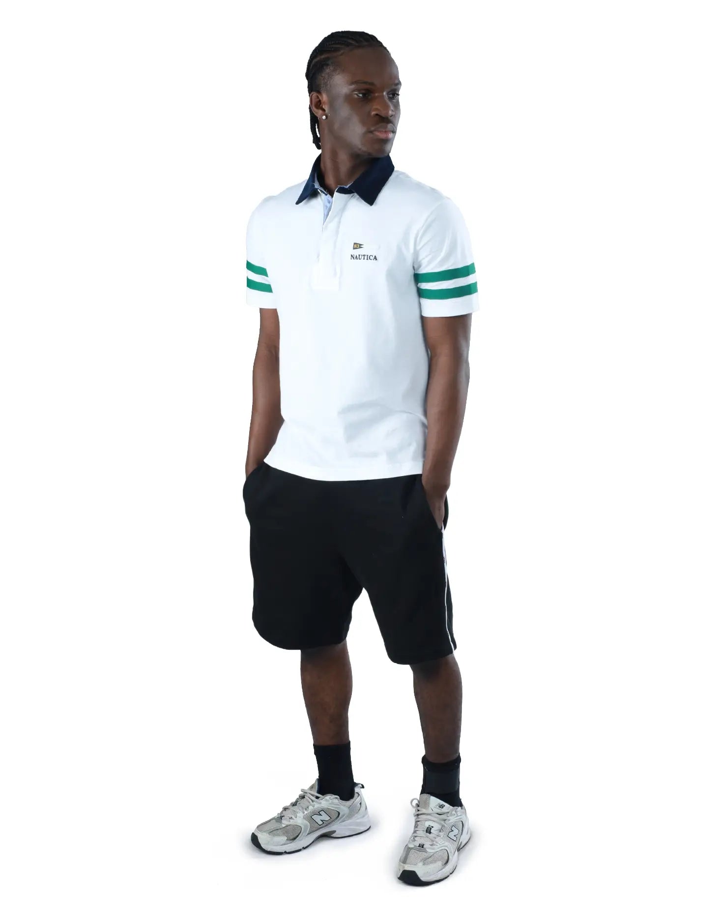 Nautica Stripe Short Sleeve Polo Shirt