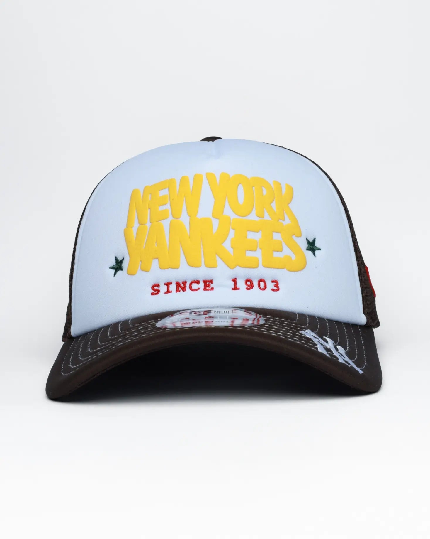 New York Yankees 9Forty A-Frame Trucker Puff Print Adjustable