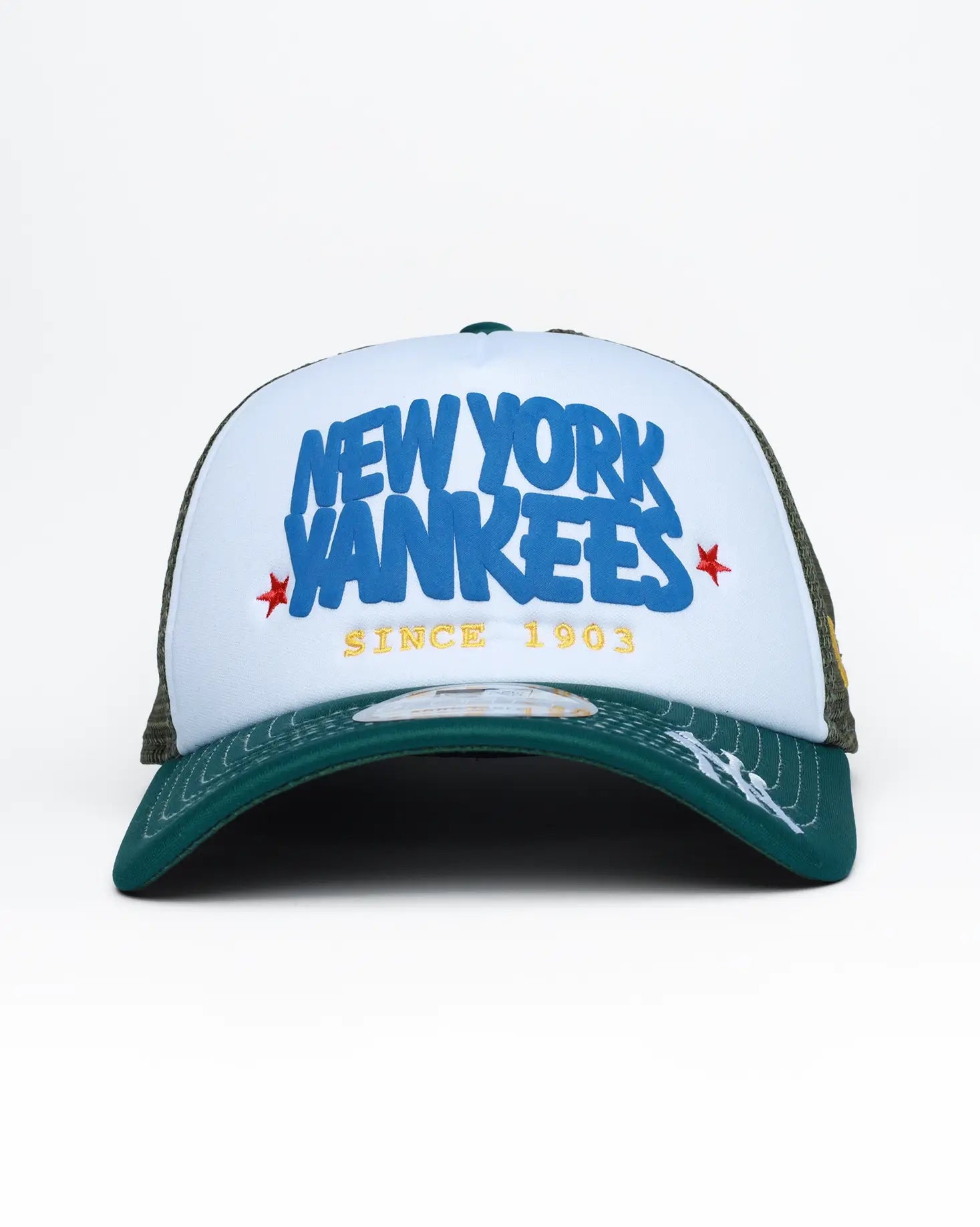 New York Yankees 9Forty A-Frame Trucker Puff Print Adjustable