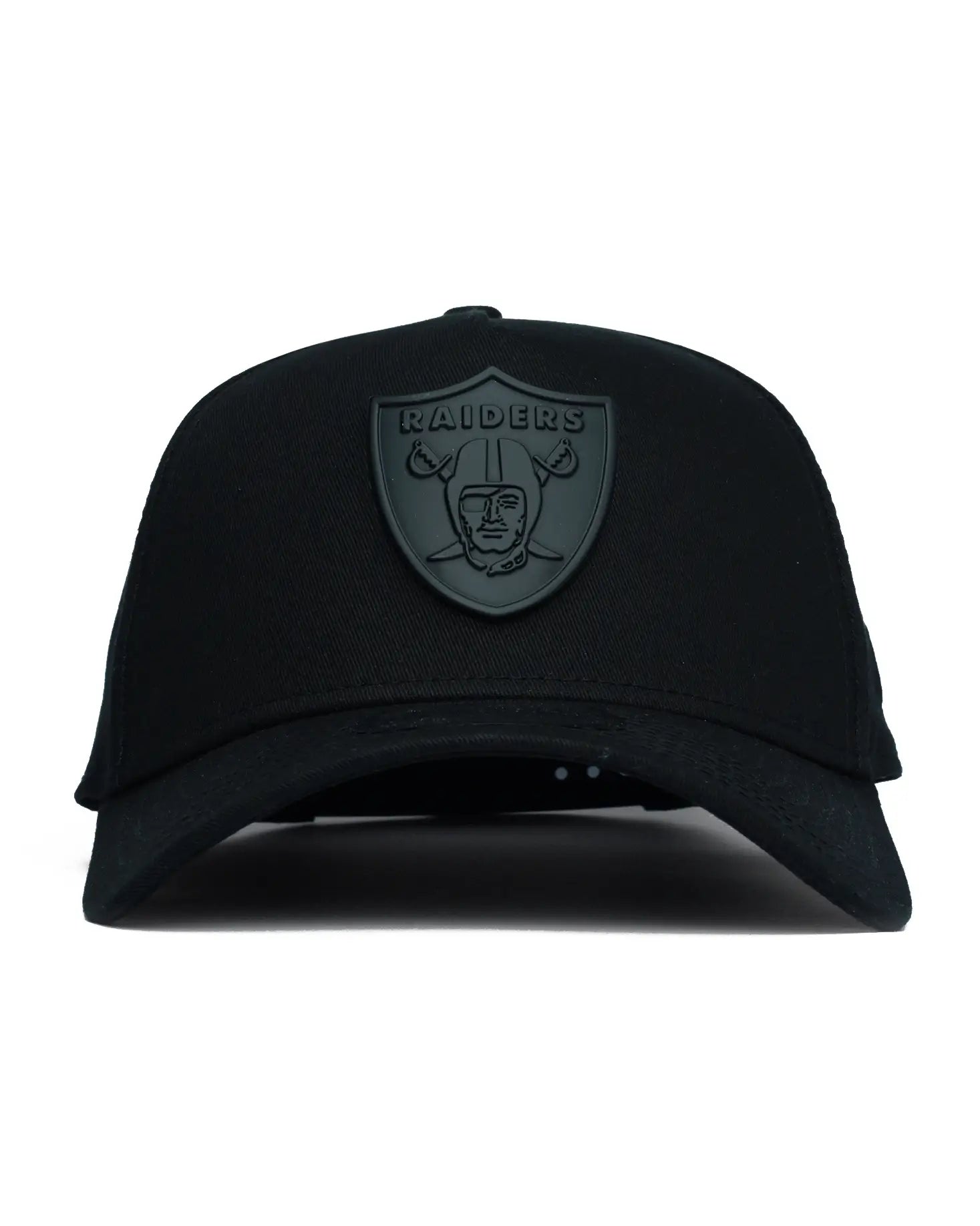 Las Vegas Raiders Black Metal Badge 9Forty A-Frame Adjustable Hat