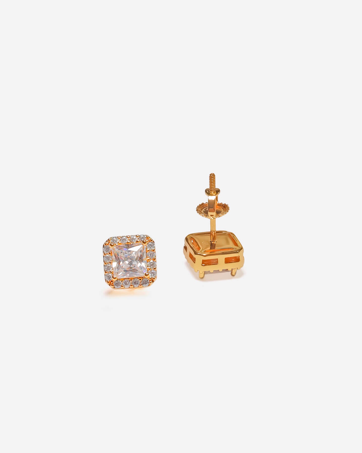 Radiant 22K Gold Stud Earrings