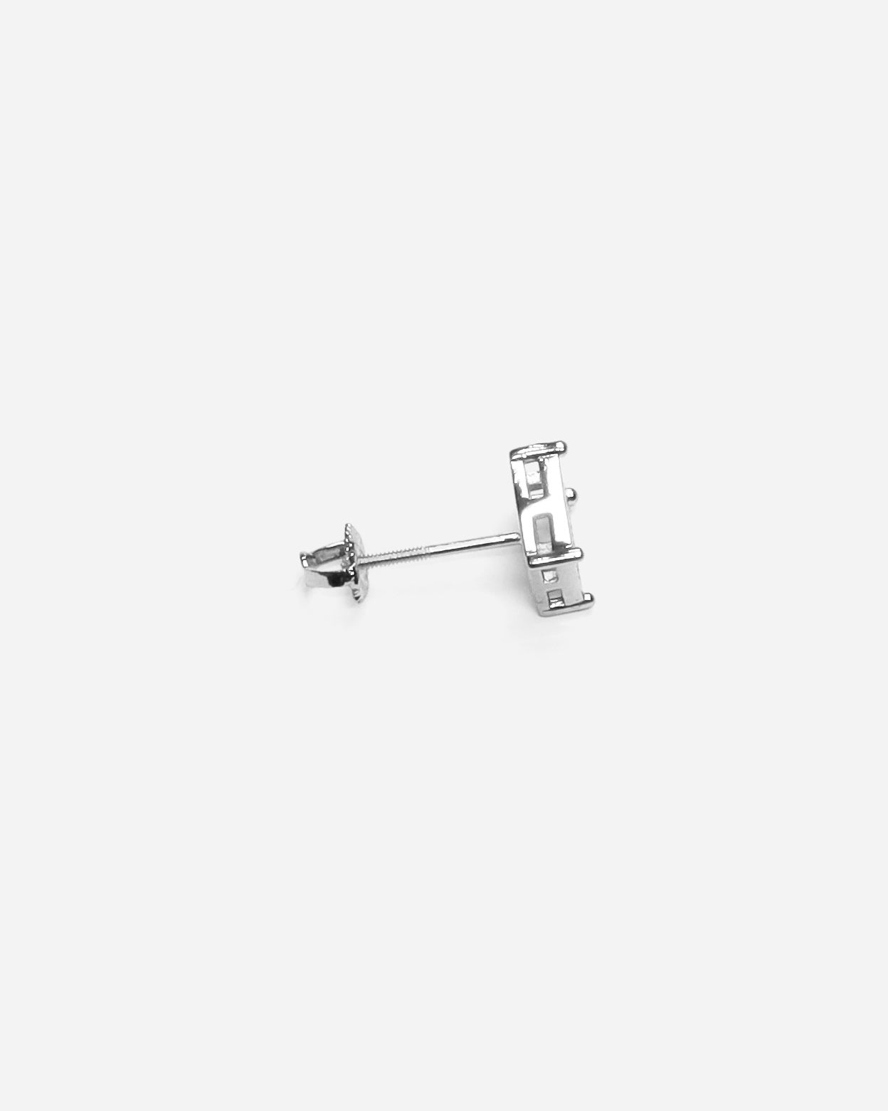 Radiant Zirconia Silver Square Earrings