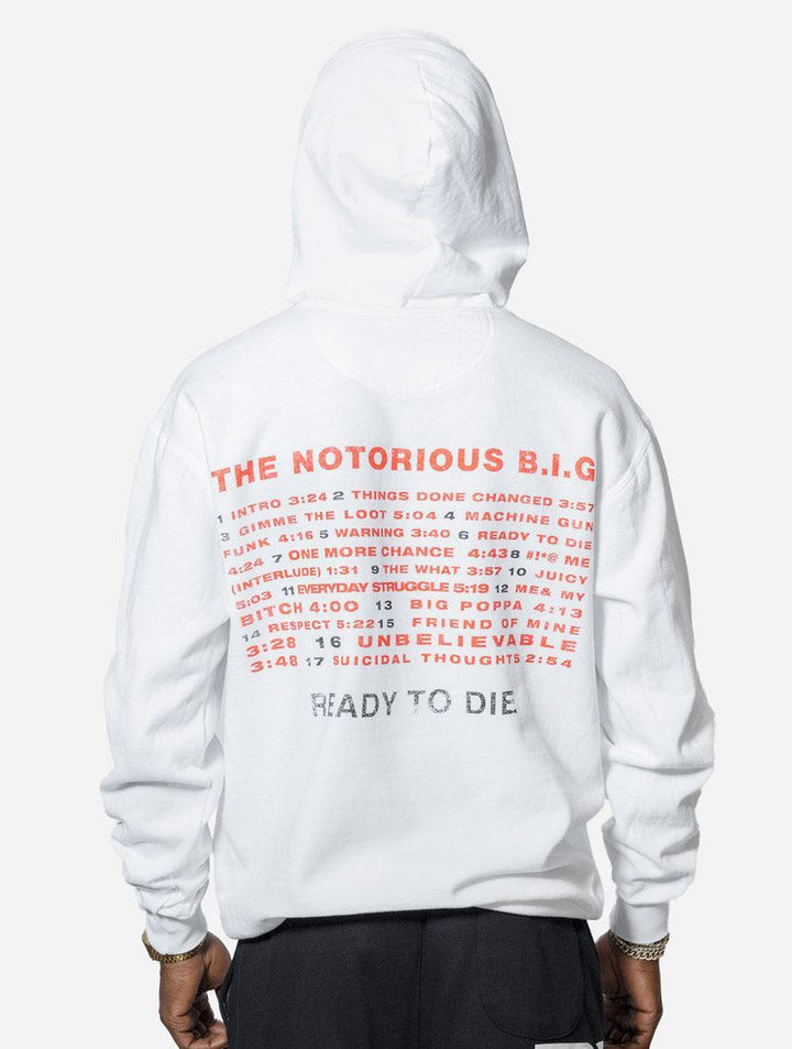 Biggie Ready To Die Tracklist Hoodie
