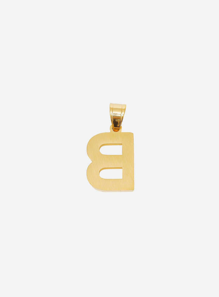 Gracias Dios Diamond Gold Letter B Pendant - Challenger Streetwear