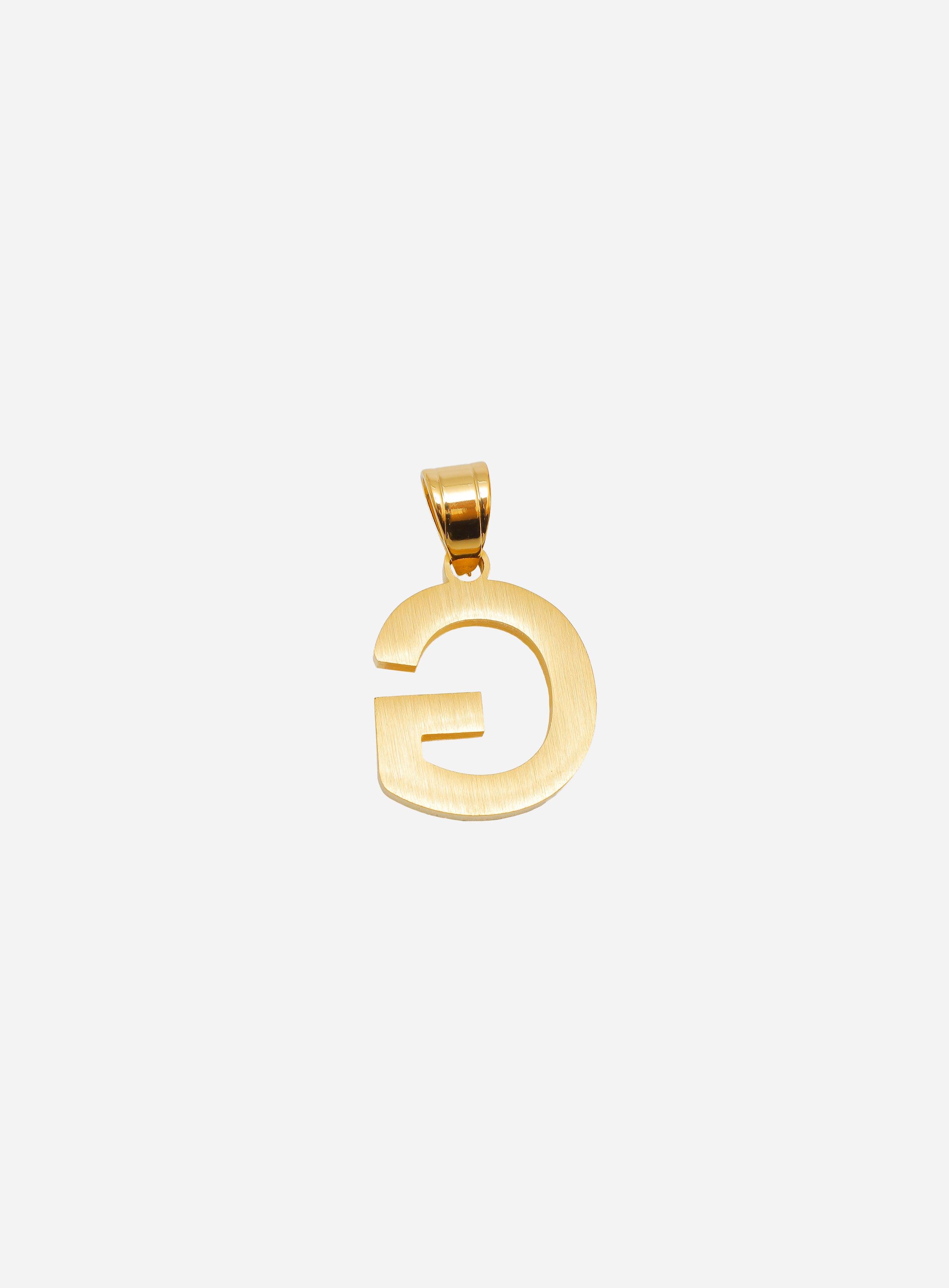 Gracias Dios Diamond Gold Letter G Pendant - Challenger Streetwear