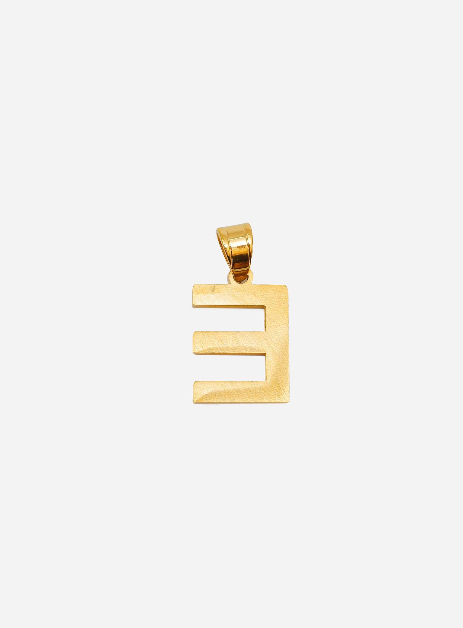 Diamond Gold Letter E Pendant